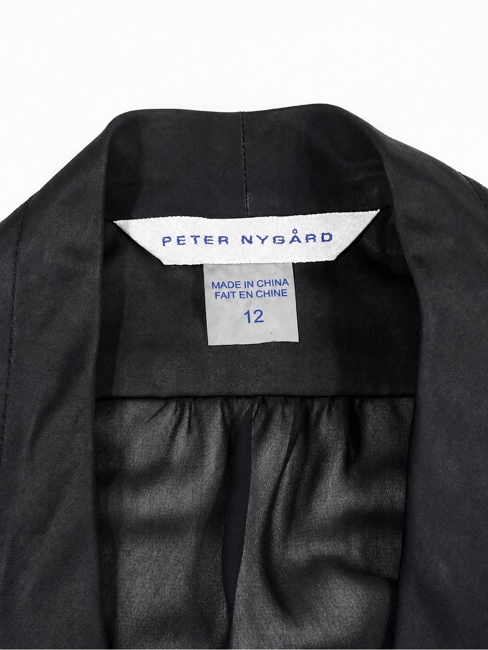 Peter Nygård Black Sheer Chiffon Waterfall Vest Size 12 NWT - Picture 5 of 9